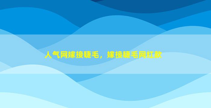 人气网嫁接睫毛，嫁接睫毛网红款