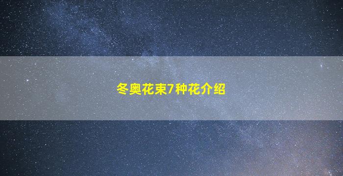 冬奥花束7种花介绍