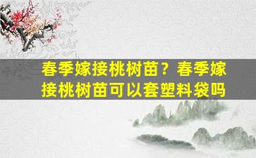 春季嫁接桃树苗？春季嫁接桃树苗可以套塑料袋吗